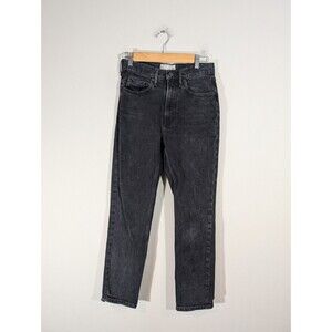 Everlane Women The Original Cheeky Mid Rise Jeans Black Sz 26 Straight Leg Denim
